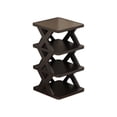 thumbnail image 1 of Oggfader 4 Tier Folding Shoe Rack, Black Plastic No Assembly Shoe Storage, Space Saving Organizer for Home, Dorm, Entryway, 1 of 6