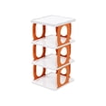 thumbnail image 1 of Oggfader 4 Tier Plastic Shoe Organizer, Foldable Shoe Storage Rack for Entryway Closet, Easy Assemble Home Shoe Shelf for Living Room, 1 of 6