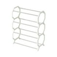 thumbnail image 1 of Oggfader 4 Tier White Metal Shoe Rack, Easy Install No Tools - Ventilated Shoe Storage Organizer for Entryway, Closet, Dorm & Bedroom, 1 of 6