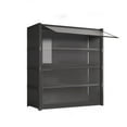 thumbnail image 1 of Oggfader 5 Tier Shoe Rack with Clear Lid - Heavy-Duty Metal Organizer, Tool-Free Assembly, Shoe Storage for Closet, Entryway - Black, 1 of 7