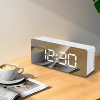 Oggfader Alarm Clocks for Bedroom Mirror LED Alarm Clock Multifunction Digital Electronic Temperature Snooze Clock