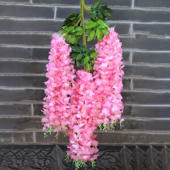 Oggfader Artificial Flowers for Decoration Hanging Flowers Fashion Household Violet Wall Hanging Violet Decoration Simulation Wall Hanging Garland Flowers Fake Silk Orchid