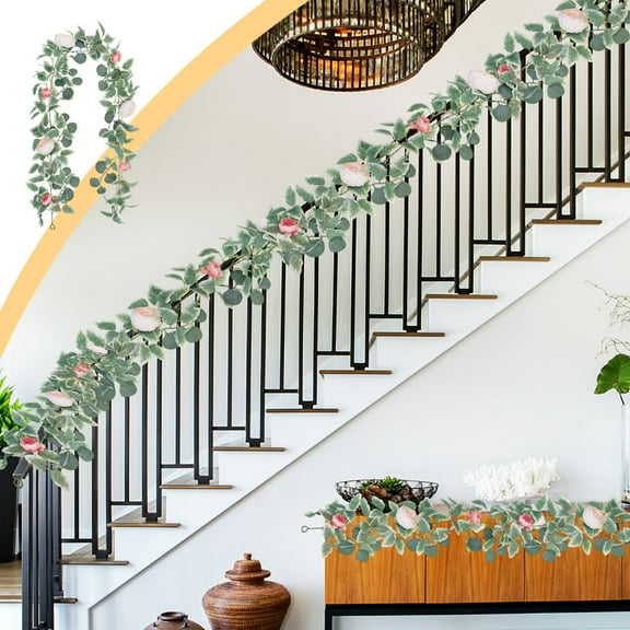 Oggfader Artificial Flowers for Decoration Spring Home Outdoor Decoration Eucalyptuss Leaves Vines Greenerys Green