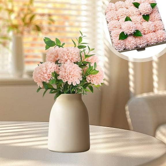 Oggfader Artificial Flowers for Outdoors New Imitation Foam Hydrangea Flower With 25 Flowers Wedding Decoration Valentine's Day Gift Pink