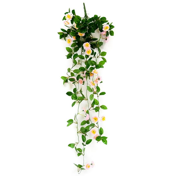 Oggfader Artificial Flowers for Outdoors Simulated Flower Hanging Plant Rose Wall Hanging Plant Indoor Living Room Wall Hanging Plant
