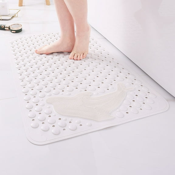 Oggfader Bath Mats for Bathroom Non Slip Mat Bathroom Bath Mat Shower Room Waterproof And Non Fall Mat Household Toilet Floor Mat With Suction Cup 28in x 14in