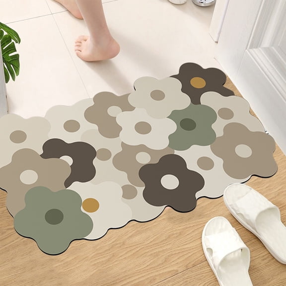 Oggfader Bath Mats for Bathroom Absorbent Bathroom Bath Mat Shower Rug Drying Bath Mats Kitchen Entrance Doormats Home Floormat Bathtub Carpet