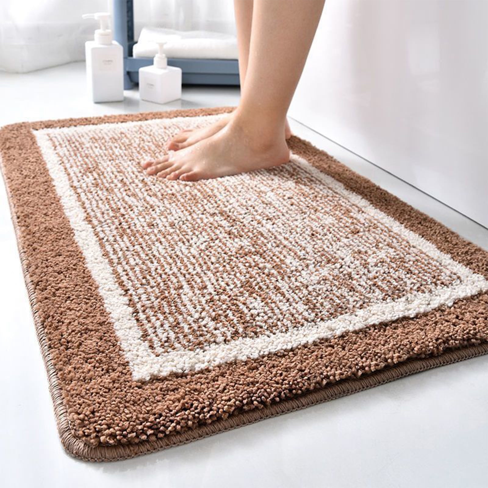 Oggfader Bath Rug Living Room Bedroom Straight Plush Carpet Floor Mats