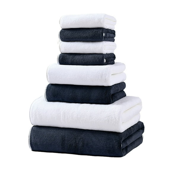 Oggfader Bath Towel Sets Sale Cotton 8 Pack Towel Set 2 Bath Towels 2 Hand Towels 4 Washcloths 600GSM Hotel Grade Dry Bathroom Soft Spa Collection For Bath Beach Gym