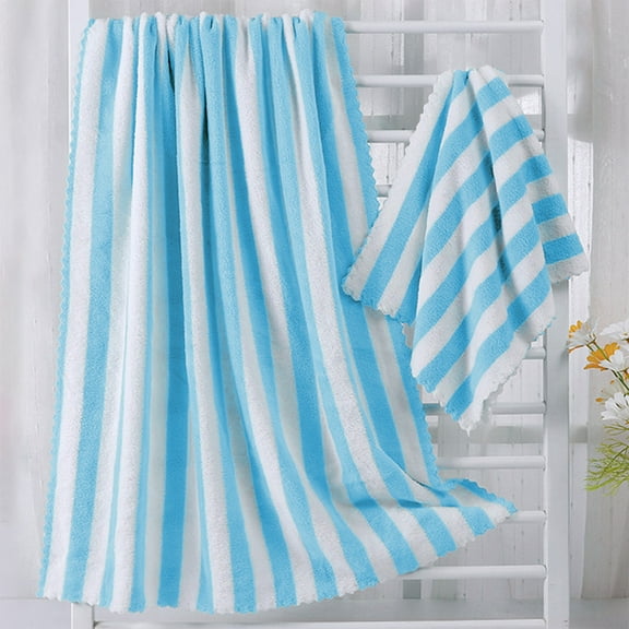 Oggfader Bath Towel Sets Sale Velvet Absorbent Bath Towels For Adults Face Towel Bath Towel Set Soft Comfortable Bathroom Towel Set Highly Absorbent Soft Bathroom Towels Set Blue
