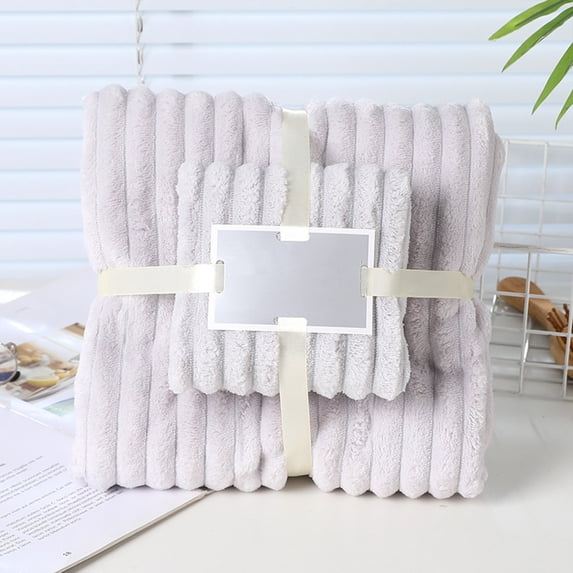 Oggfader Bath Towel Sets Sale Velvet Candy Striped Velvet Towel Household Thickened Absorbent Adult Face Wash Towel Manufacturer Wholesale Set Gift Package Gray