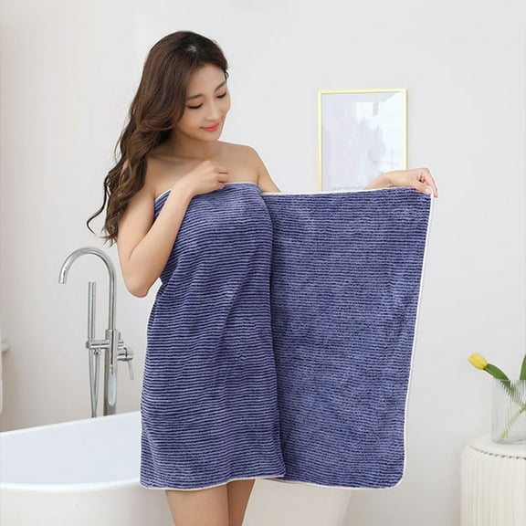 Oggfader Bath Towels on clearance Bath Towels Set For Bathroom Cotton Thick Soft Absorbent Towel Household Wash Face Gift Towel Blue