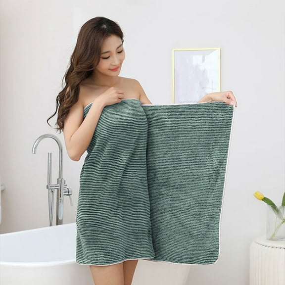 Oggfader Bath Towels on clearance Bath Towels Set For Bathroom Cotton Thick Soft Absorbent Towel Household Wash Face Gift Towel Green