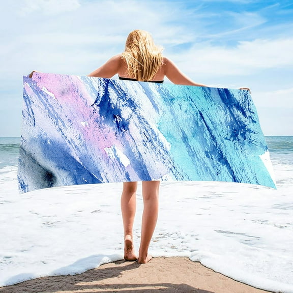 Oggfader Bath Towels on clearance Beach Towels Bath Towels Large Rectangle Towels Fiber Towels Flowing Gold Series 75x150cm