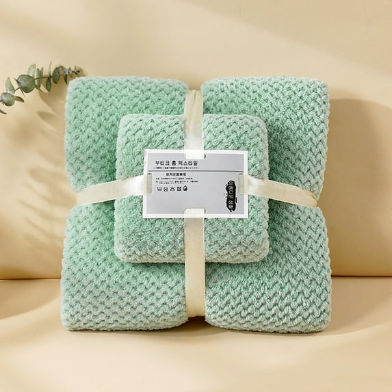 Oggfader Bath Towels on clearance Fleece Towel And Bath Towel Set Green