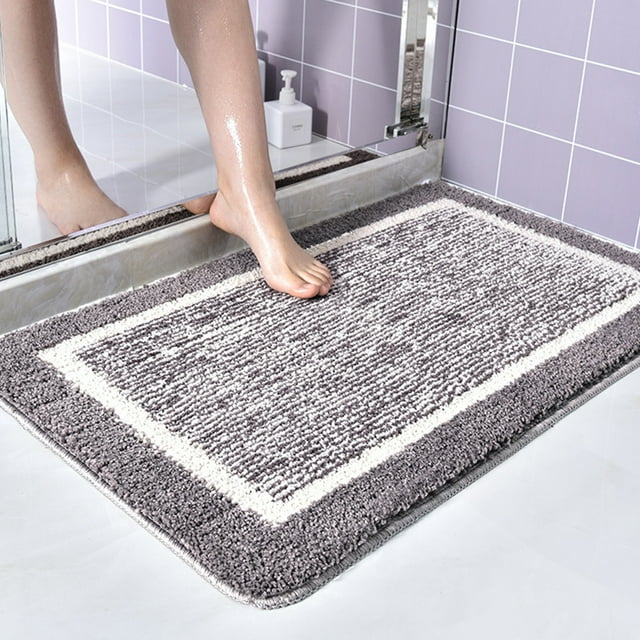 Oggfader Bathroom Mats Bathroom Rugs Soft And Absorbent Microfiber Bath ...