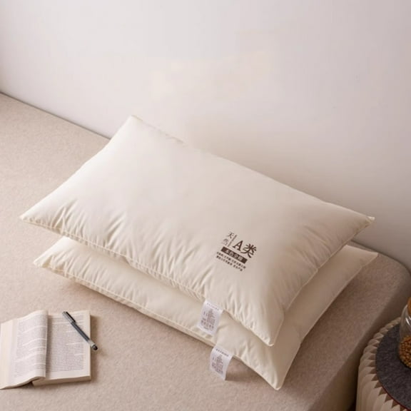 Oggfader Bed Pillows for Sleeping SPA Neck Protection Pillow Knitted Cottons Class Pillow Core Breathable Adult Household College Student Soft