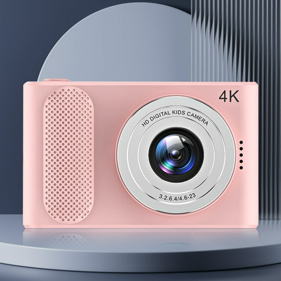 Oggfader Children's Holiday Gift High-definition Front And Rear Single Shot 4400w Mini 2.4 Inch Video Camera,Pink