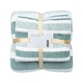 thumbnail image 1 of Oggfader Coral Velvet Towel Bath Towel Set Striped Thickened Towel Absorbent Bath Towel Wedding Gift Towel On Clearance Green, 1 of 1