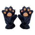 thumbnail image 1 of Oggfader Cute Animal Bear Paw Gloves - Plush Fuzzy Full Finger, Warm Winter Gloves for Cold Weather Protection, 1 of 3