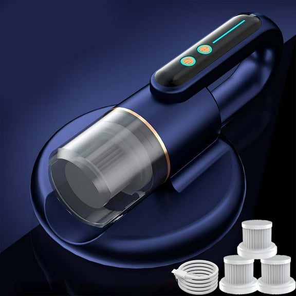 Oggfader Desk Vacuum Cleaner Bed Vacuum Cleaner Mattress Vacuum Cleaner 8KPa Handheld Mattress Cleaner High Frequency Double Beat Suitable For Bedding Sofa Other Fabric Surfaces Blue