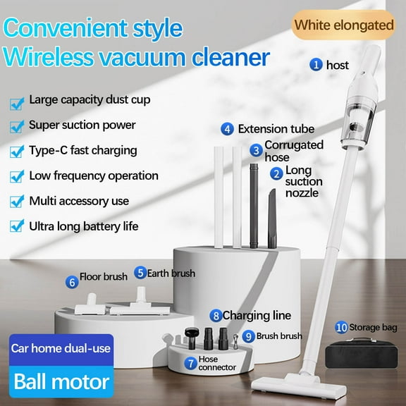 Oggfader Desk Vacuum Cleaner Car Mounted Wireless Vacuum Cleaner Multifunctional Car Home 2 In 1 Vacuum Cleaner Handheld Portable Household Vacuum Cleaner