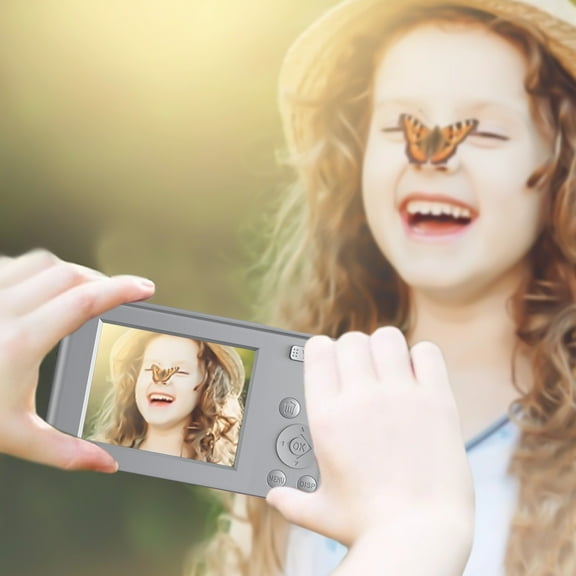 Oggfader Digital Camera 1080P Digital Point Camera For Kids 44MP Digital Cameras With 16X Zoom Protable Kids Camera Small Camera For Boys Girls Teens Students Seniors,Silver