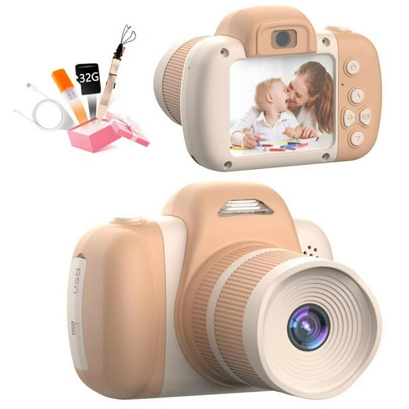 Oggfader Digital Camera for Kids 10-12 Digital Camera 20MP 2.0 Inch LCD Screen 18X Digital Zoom 1080P Digital Camera Support Game & Music Small Camera For Teens Students Boys Girls Seniors,Beige