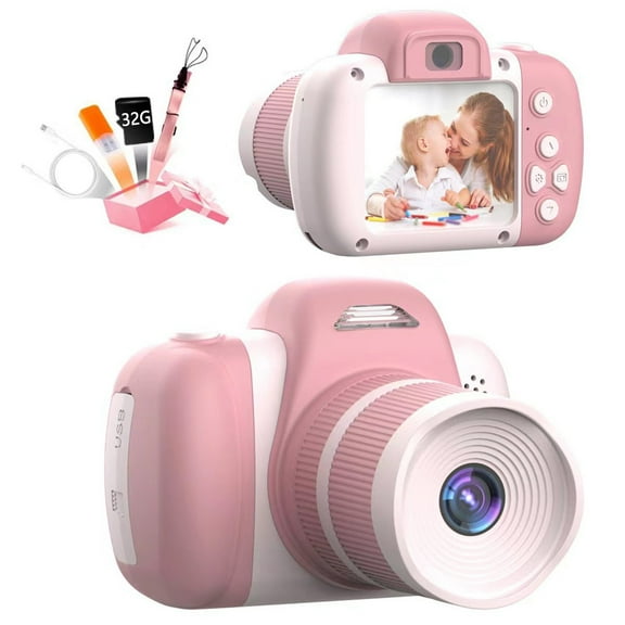 Oggfader Digital Camera for Kids 10-12 Digital Camera 20MP 2.0 Inch LCD Screen 18X Digital Zoom 1080P Digital Camera Support Game & Music Small Camera For Teens Students Boys Girls Seniors,Pink