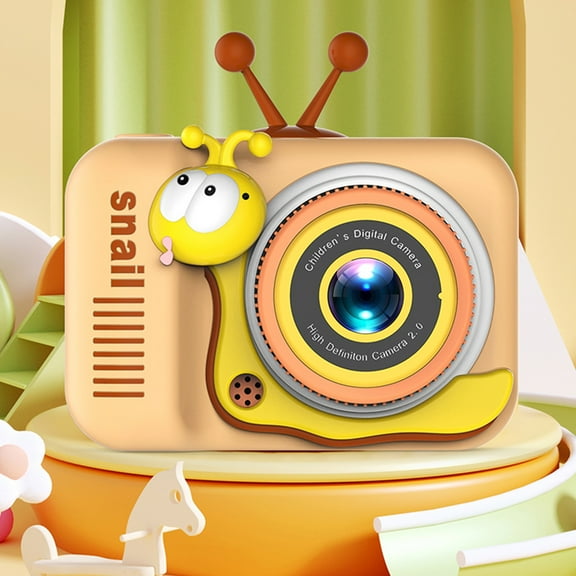 Oggfader Digital Camera for Kids 10-12 Children's Holiday Gift High-definition Front And Rear Shot 2000w Mini 2.0 Inch Video Camera Can Take Pictures Without Card,Yellow
