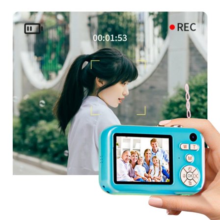 Oggfader Digital Camera for Kids 10-12 Digital High-definition 40MP 2.4 Inch Large Screen Student Party High-definition Retro Campus Portable Children's Small Camera With Bracket,Green