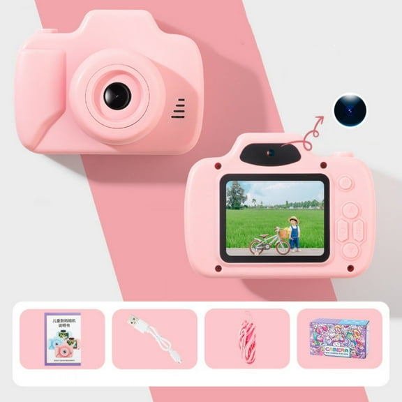 Oggfader Digital Camera for Kids 10-12 Digital Camera CCD 16 Million HD Light Card Lens Can Be Self-timer Camera Electronic Photo Stabilization,Pink