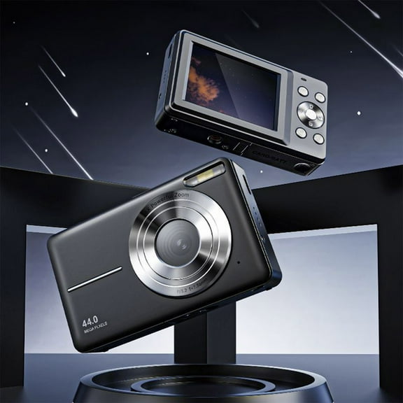 Oggfader Digital Cameras for Photography FHD 1080P Kids Camera 44MP Point And Shooting Digital Cameras With 32GB Card 16X Zoom Compact Small Camera For Kids Boys Girls,Black