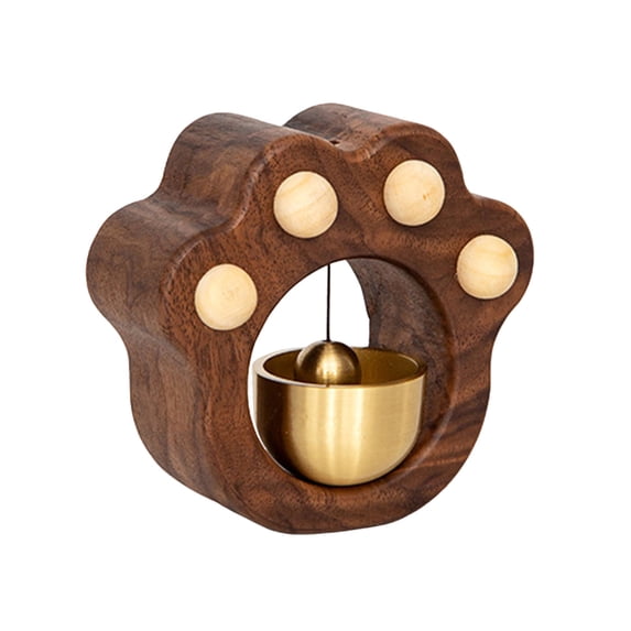 Oggfader Doorbell Brass Solid Wood Dopamine Doorbell Brass Material Magnetic Absorber Car Gift Decoration Pendant Refrigerator Accessories Handicrafts