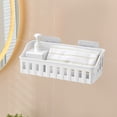 thumbnail image 1 of Oggfader No Drill Shower Caddy, Over the Shower Rod Caddy Hanging Shelf for Bathroom Storage, Shampoo Holder & Organizer, Rustproof Plastic, No Tools Needed for Easy Installation, 1 of 6