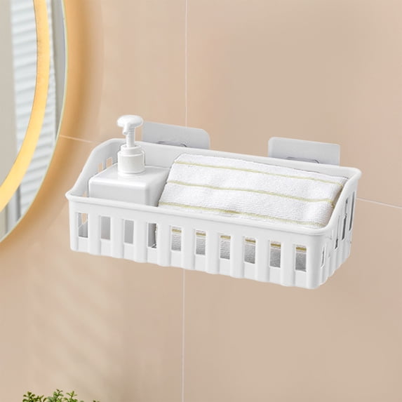 Oggfader No Drill Shower Caddy, Over the Shower Rod Caddy Hanging Shelf for Bathroom Storage, Shampoo Holder & Organizer, Rustproof Plastic, No Tools Needed for Easy Installation