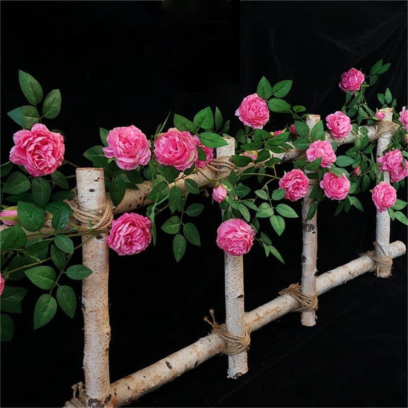 Oggfader Fake Flowers Clearance Simulated Peony Flowers Plastic Living Room Walls Wrapped With Heating Decoration And Obstruction Simulated Plants deep pink