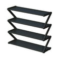 thumbnail image 1 of Oggfader Folding Shoe Rack Black - Heavy-Duty Plastic, Space-Saving Organizer for Dorm Room, Apartment Entryway - Easy to Clean, 1 of 6
