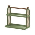thumbnail image 1 of Oggfader Green Multi-Tier Plastic Storage Rack - Kitchen Countertop & Desktop Organizer, Multi-Functional Tea Shelf with Large Capacity, 1 of 6