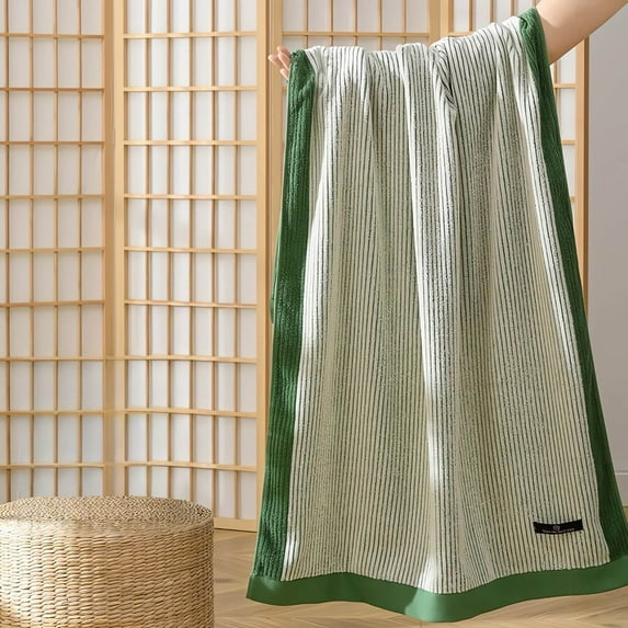 Oggfader Hand Towels for Bathroom Cotton Bath Towel Absorbent Drying Long Staple Cotton Face Towel Easy Cotton Bath Towel Green