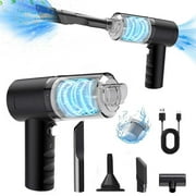 Oggfader Handheld Car Cordless Vacuum Cleaner 120W Powerful Suction Small Pet Hair Vacuum Cleaner Mini Dusts Buster With USB Portable Carpet Cleaner Machine Vaccine Black