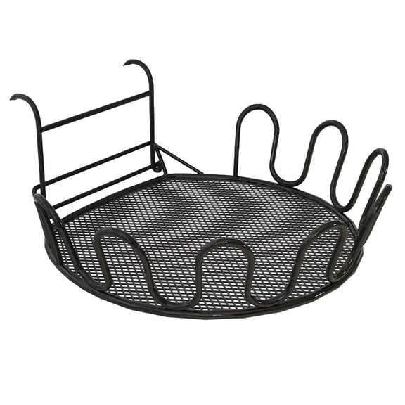 Oggfader Hanging Shoe Drying Rack - Metal 4 Pairs with Hooks, Space Saving Balcony/Outdoor Shoe Rack, Quick Drainage, Black