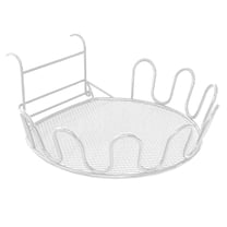 Oggfader Hanging Shoe Drying Rack - White Metal, Heavy Duty, Quick Drainage, Holds 4 Pairs - for Balcony, Over Door, Space Saving