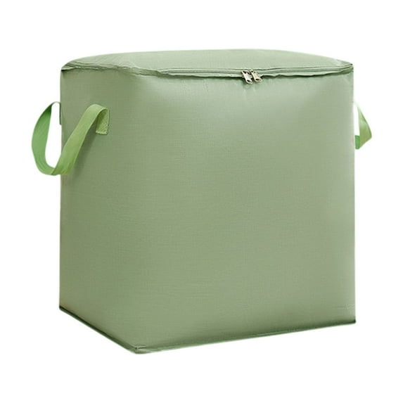Oggfader Heavy Duty Storage Bags with Reinforced Handles - Extra Large 24x20x20 Inch, Double Zipper, Collapsible for Moving, Christmas Storage, College Dorm - Light Green