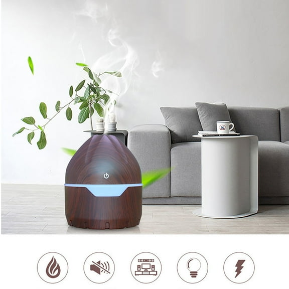 Oggfader Humidifier for Room New Portable Aroma Oil Diffuser LED Aroma Aromatherapy Humidifier Brown