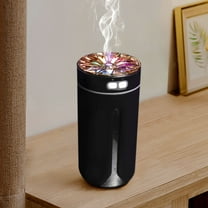 Oggfader Humidifier for Room Small Silent Portable USB Car Aromatherapy Machine Phantom Cup Colorful Night Light Home Humidifier Black