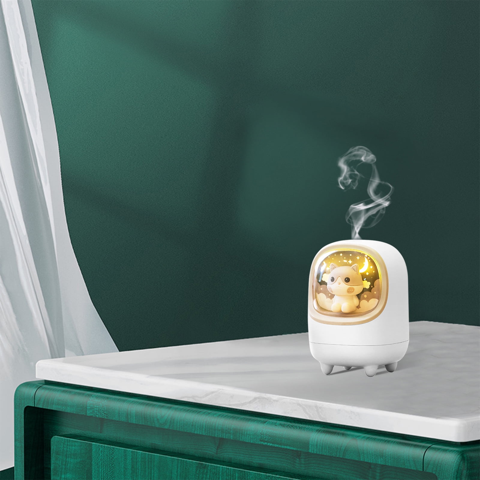 Oggfader Humidifier for Room Space Capsule Cute Pet Usb Charging Small Home Office Desktop Humidifier In Household Products