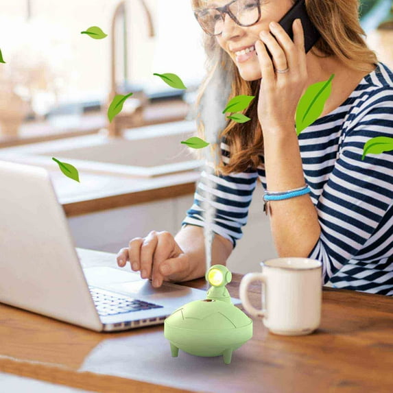Oggfader Humidifier for Room USB Sunset Humidifier Astronaut Sunset Photo Artifact Humidifier Green