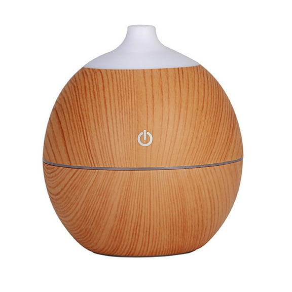 Oggfader Humidifiers for Bedroom 130ML Led Night Light Humidifier Wood Grain Spray USB Vehicle Humidifier
