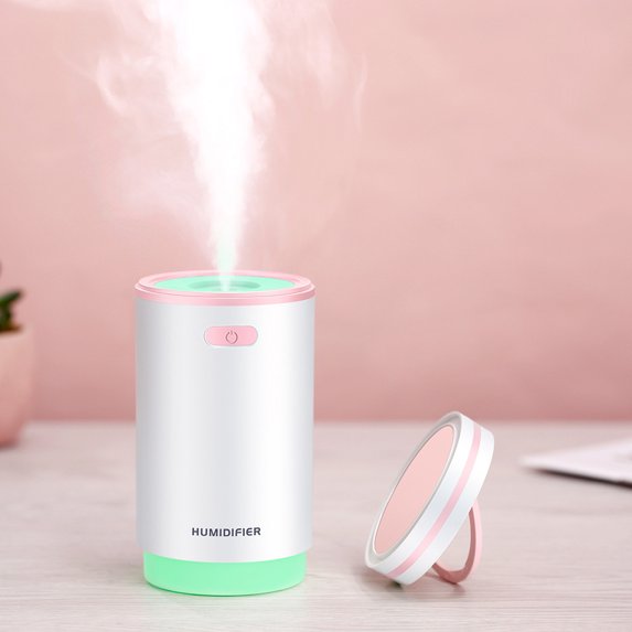 Oggfader Humidifiers for Bedroom Home USB Colorful Small Lamp Bedroom Home Office Mini Humidifier Pink